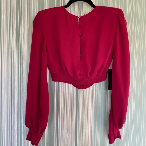 Bebe Embellished Crop Shirt NWT Size XS - Picture 8 of 17